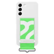 Samsung Galaxy S22 Silicone Cover with Strap EF-GS901TWEGWW - White
