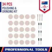 34Pcs Polishing&Grinding Kit For Metal Stone Glass Ceramic Dremel Rotary Tools