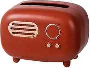 Tissue Box, Retro Radio Tissue Box Holder, Fashional Cute Radio Shaped Versatile Tissue Box Retro Radio Shape Tissue Cover Box Vintage Radio Tissue Box for Bathroom Living Room Bedroom/1354