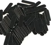 100 Pcs Mini Nail Files Bulk, Mwoot Disposable Double Sided Emery Board 180/240 Grit, Fingernail Nail File Buffer Set Manicure Tool for Natural Acrylic Fake Nails Home and Salon Use (Black)