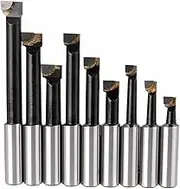 PZNGNKELPT 9Pcs Durable Hard Alloy Shank Boring Bar Set Carbide Tipped Bars 12Mm for 2 Inch 50Mm Boring Head for Lathe Milling Boring Tool