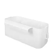 Bedside Caddy Hanging Basket Organizer with Hooks Dorm Bunk Beds Shelf White