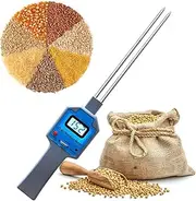 Handheld Grain Moisture Meter, Portable Grain Moisture Meter, Response Time 3 Seconds/Measurement Range 5~25%/Accuracy 0.3/Working Environment -10~42℃, for Barley Corn Hayand Oats