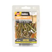 Buildex® 10 - 10 x 50mm White Star Head Cabinet Screw - 50 Pack