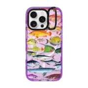 iPhone 16 Pro Impact Ring Stand Case MagSafe Compatible Fish Rainbow