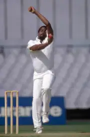 Sylvester Clarke bowling for Surrey during a county match at The - Old Photo