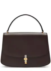 The Row Sofia 10 Leather top Handle bag - Dark Brown ONE SIZE