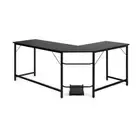 L Shaped Corner Computer Desk with CPU Stand for Home and Office Black