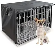 RICHIE Dog Crate Cover 24 inches - Durable UV Resist Waterproof Dog Kennel Cover, Crate Covers for Dog Cages with Double Doors and Air Vent Window, Crate Cover for Indoor/Outdoor, No Wire Crate