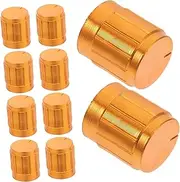 EXHUMKY 10pcs Aluminum Alloy Volume Knobs for Electric Guitar Potentiometer Control Caps User Friendly Design for Enhanced Audio Management Replacement for Guitar Parts