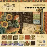 Graphic 45 FRENCH COUNTRY 12 x 12 Paper Pad Original 1st Edition, not Repro