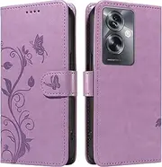 Case for Oppo A79 5G, PU Leather Magnetic Flip Folio Kickstand Card Holder Shockproof Protective Cover, Wallet Case for Oppo A79 5G, Purple