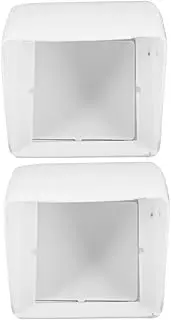 KONTONTY Weatherproof Socket Panel Cover 2 Pcs Outdoor Receptacle Protectors Plastic Outlet Box Covers for Home Use