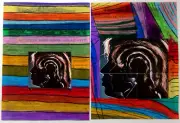 ROLLING STONES HOT ROCKS Original Art Drawing + Collage Set, Classic Album Cover