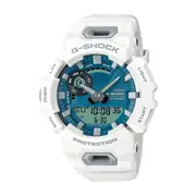 Casio G Shock G Squad Breeze Run Bluetooth Life Log Dual 200M Water Resistant Blue Face White Resin Band GBA900CB-7A