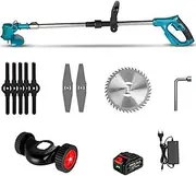 Lawn Mowers Small Lawn Mower Lithium Battery Small Household Lawn Mower Scalable Electric Lawn Mower,3-in-1 Garden Cutting Tool for lawns, Courtyards, and Gardens