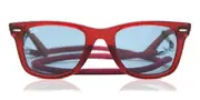 Ray-Ban RB2140F Asian Fit 661456 Men's Sunglasses Red Size 52
