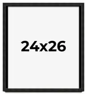 24x26 Shadow Box Black Rustic Barnwood Display Frame | 1.125 Inch Deep | 0.875