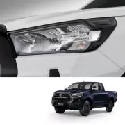For Toyota Hilux Revo Prerunner 2021 22 Headlamp Garnish Halogen Matte Black (for: Toyota)