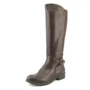 Nine West Leonore Women Round Toe Synthetic Brown Knee High Boot Dark Brown 8.5M