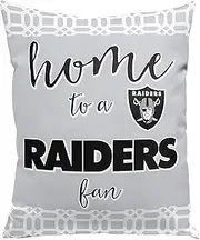 Northwest Official NFL Las Vegas Raiders Sweet Home Fan Decorative Pillow, Team Colors, 15" x 12"
