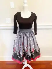 Pinup Couture Stephanie Buscema Haunt Couture Skull Band Print Dress NWT Rare