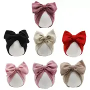 Girls Big Bow Turban Hat Newborn Photography Props Infant Baby Beanie