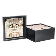5x Black 10" x 10" 3D Box Photo Frames Black 8" x 8" Mount Craft Shadow Picture