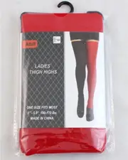 Harlequin Black Red Stockings