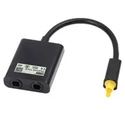 Optical Digital Audio Cable Splitter Adapter 2 Way Spdif Toslink 1 To 2 Out Hub Black