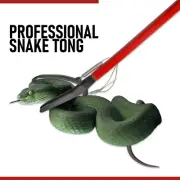 Snake Catcher Grabber 72 Inch Red Foldable Holding Tong Stainless Steel Wide Jaw