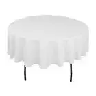 Linen Tablecloth White 90" Round Polyester Tablecloth New