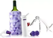 Vacu vin Wine Essential Act Wine Cooler Server Corkscrew Saver Gift Set (334)