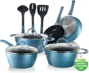 NutriChef 11-Piece Non-Stick Ceramic Cookware Set