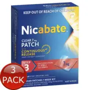 3 x Nicabate Clr Patch 7Mg Step 3 7Pk