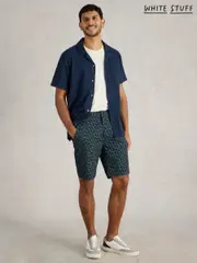 White Stuff Blue Fish Printed Chino Shorts (W26346) | $115