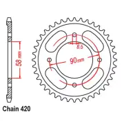 RK 36T Rear Sprocket for Honda 125 Super Cub/C125A 2019-2023