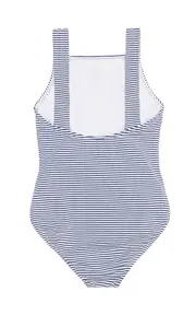 [Minnow] Girls Harbor Stripe Tie-Front One Piece