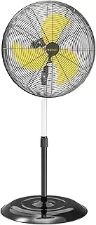 VINICAYA 20 Inch Industrial Pedestal Fan Oscillating, 5300 CFM Industrial Fans Heavy Duty with 3 Speed, Stand up Fans with Poweful Motor, UL Listed for Commercial Workshops Warehouse Garage