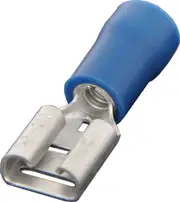 Blue 6.3mm Female Half Insulated Spade Crimp Connectors Pack 1000