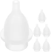 HAPINARY 6pcs Nose Cleaner Replacement Tips Silicone Nose Sucker Kit Electric Tips for Toddlers Infants and Toddlers Nasal Reusable