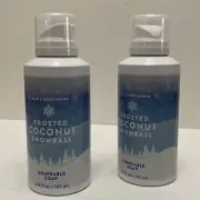 2 New BATH & BODY WORKS FROSTED COCONUT SNOWBALL SHAPEABLE SOAP 4.9 Oz