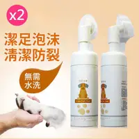在飛比找momo購物網優惠-【OKAWA】寵物潔足抗菌慕斯 2入 150ML(寵物清潔 