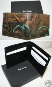 PAUL SMITH Leather Billfold Camouflage Wallet NEW NIB