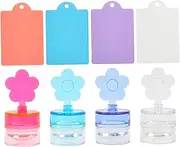 WOONEKY Diy Manicure Art Supplies 4 Sets Nail Art Stamper Set French Nail Stamper Tool Scraper for Women