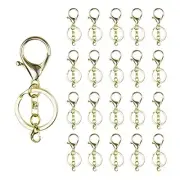 20sets Lobster Claw Clasps Hook with Flat Split Keychain Ring with Swivel