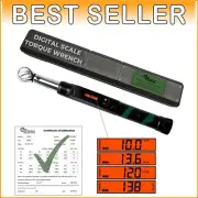 Precision Digital Torque Wrench, 3/8 Drive, 25-250 in-lb for Accurate Tightening