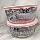 Pyrex Be Awesome Set of 2 Simply Store Bowls Pink