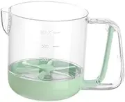 WeiLaiKeQi Stand Mixer Egg Scrambler Semi Automatic Egg Whisk with Scale Line for Food Whipping, Green