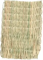 BELLIFFY 5pcs Small Animal Grass Mat for Rabbits Guinea Pigs Hamsters Woven Mats for Chewing Nest Liner and Foot Protection Cages for Summer Use